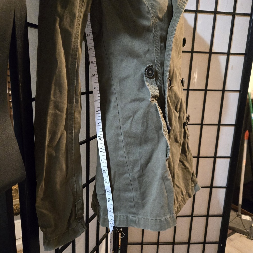 Women's American Eagle Olive Green Jacket Size XXSmall 100% COTTON! - Picture 5 of 13